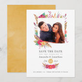 フラワリーサファリ フォトウェディング セーブザデート (正面/裏面)