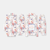 フラワリーサマー バタフライ ベイビーシャワー フェイバーボックス (折り畳みなし)