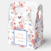 フラワリーサマー バタフライ ベイビーシャワー フェイバーボックス (オープン)