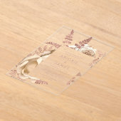 フラワリーブライダル アクリル招待状 (レイダウン)