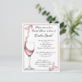 フラワルトースト エレガント ホワイト＆ローズ ブライダルシャワー 招待状 (スタンド正面)