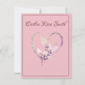 "フラワルトースト", ダスティローズのブライダルシャワー 招待状 (裏面)