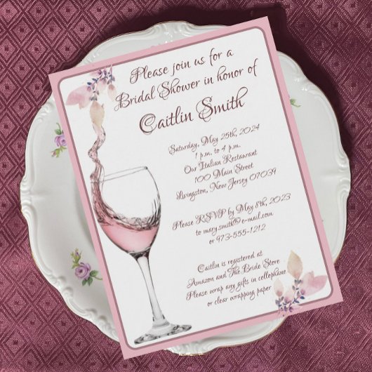 "フラワルトースト", ダスティローズのブライダルシャワー 招待状