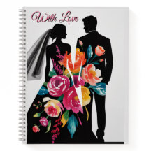 フラワル シルエット | 現代の花嫁と花婿のアート