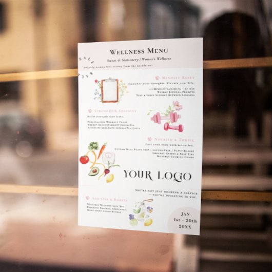 フラワル フィットネス & ニュートリション サービス リスト テンプレート チラシ