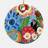 フラワーおもしろいアクリル セラミックオーナメント (裏面)