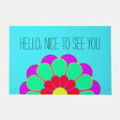 フラワーおもしろいパワー開花I +あなたのバックガー。&アイディア ドアマット (正面)