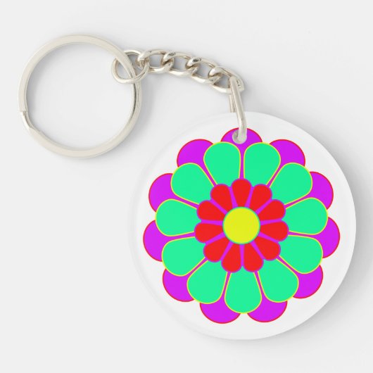 フラワーおもしろいパワー開花I キーホルダー (正面)
