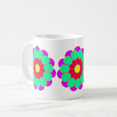 フラワーおもしろいパワー開花I コーヒーマグカップ (正面左)