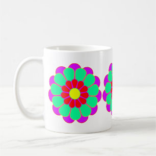 フラワーおもしろいパワー開花I コーヒーマグカップ