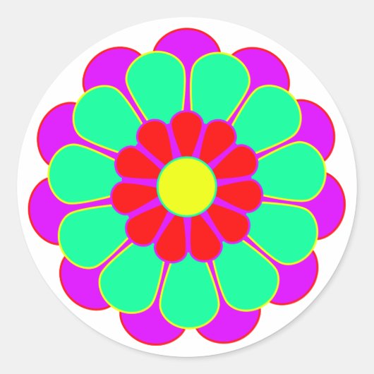 フラワーおもしろいパワー開花I ラウンドシール (正面)