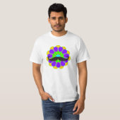 フラワーおもしろいパワー開花II +口ひげ Tシャツ (正面フル)