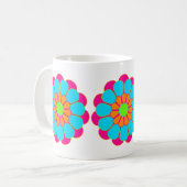 フラワーおもしろいパワー開花III コーヒーマグカップ (正面左)