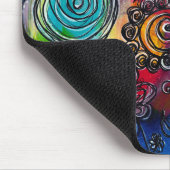 フラワーお洒落カラフルガーデンオリジナルのアートワーク マウスパッド (コーナー)