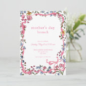 フラワーお洒落マザーズデイブランチ招待状 招待状 (スタンド正面)