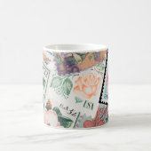 フラワーかわいらしスタンプ収集 コーヒーマグカップ (中央)