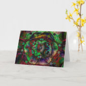 フラワーかわいらしバースト抽象芸術 カード (黄色い花)