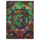 フラワーかわいらしバースト抽象芸術 クリップボード (裏面)