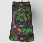 フラワーかわいらしバースト抽象芸術 ゴルフヘッドカバー (回転90)