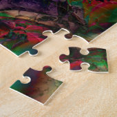 フラワーかわいらしバースト抽象芸術 ジグソーパズル (側面)