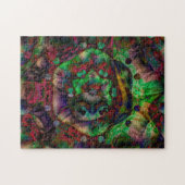 フラワーかわいらしバースト抽象芸術 ジグソーパズル (横)