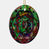 フラワーかわいらしバースト抽象芸術 セラミックオーナメント (右)