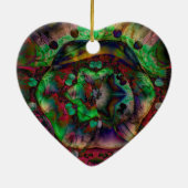 フラワーかわいらしバースト抽象芸術 セラミックオーナメント (裏面)