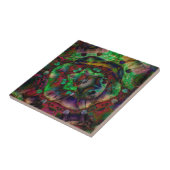 フラワーかわいらしバースト抽象芸術 タイル (側面)