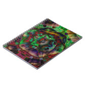 フラワーかわいらしバースト抽象芸術 ノートブック (左側)