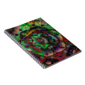 フラワーかわいらしバースト抽象芸術 ノートブック (右側)