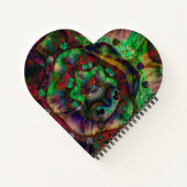 フラワーかわいらしバースト抽象芸術 ノートブック (裏面)