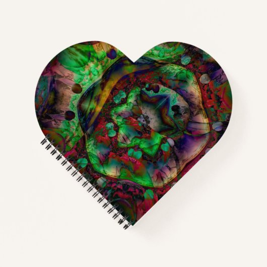 フラワーかわいらしバースト抽象芸術 ノートブック (正面)