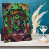 フラワーかわいらしバースト抽象芸術 フォトプラーク (側面)