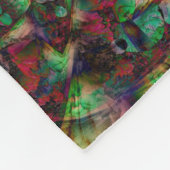 フラワーかわいらしバースト抽象芸術 フリースブランケット (角)