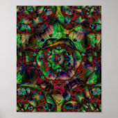 フラワーかわいらしバースト抽象芸術 ポスター (正面)