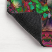 フラワーかわいらしバースト抽象芸術 マウスパッド (コーナー)