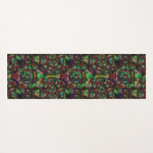 フラワーかわいらしバースト抽象芸術 ヨガマット (裏面(横))