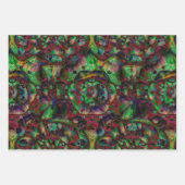 フラワーかわいらしバースト抽象芸術 ラッピングペーパーシート (正面3)