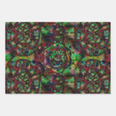 フラワーかわいらしバースト抽象芸術 ラッピングペーパーシート (正面2)