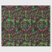 フラワーかわいらしバースト抽象芸術 ラッピングペーパー (フラット)