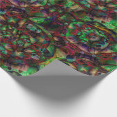 フラワーかわいらしバースト抽象芸術 ラッピングペーパー (角)