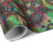 フラワーかわいらしバースト抽象芸術 ラッピングペーパー (ロールコーナー)