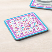 フラワーかわいらしパワーのコルクで覆われたコースターのセット コースター (左側)