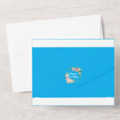 フラワーかわいらしリースオールインワン誕生日招待状 オールインワン招待状 (裏面)