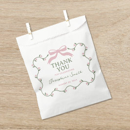 フラワーつる植物ベビーシャワー付き弓 フェイバーバッグ