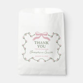 フラワーつる植物ベビーシャワー付き弓 フェイバーバッグ (正面)