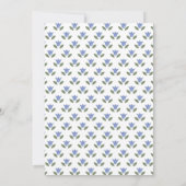 フラワーつる植物ベビーシャワー付き弓 招待状 (裏面)