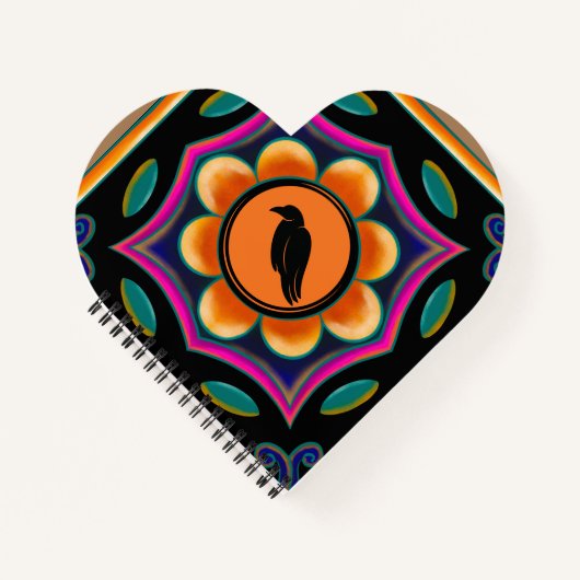 フラワーとカラスのノート ノートブック (正面)