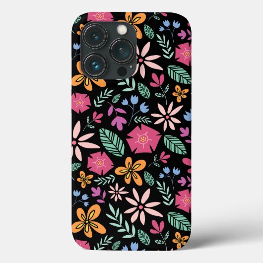 フラワーとゴージャスなシームレス パターン ナチュラル Case-Mate iPhoneケース (裏面)