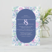 フラワーのあるサボテン　ボタニカル　カクタス　モダンウェディング 招待状 (スタンド正面)